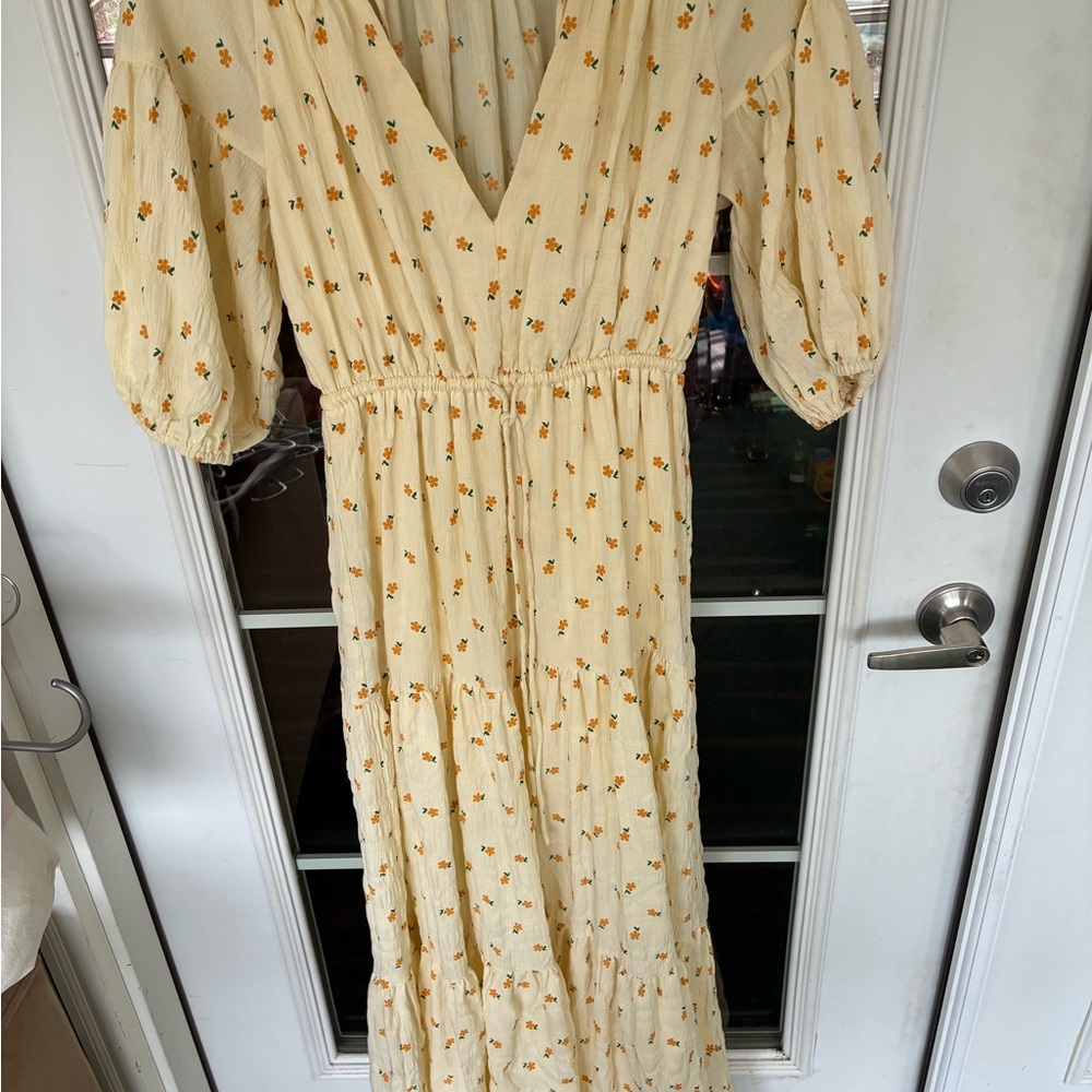 Petal and Pup Floral Cream Maxi Dress